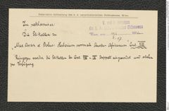 k.k. naturhistorisches Hofmuseum, Intendanzakten 1885-1896 (Hauer), Aktenzahl Z.57/1892, Seite 1